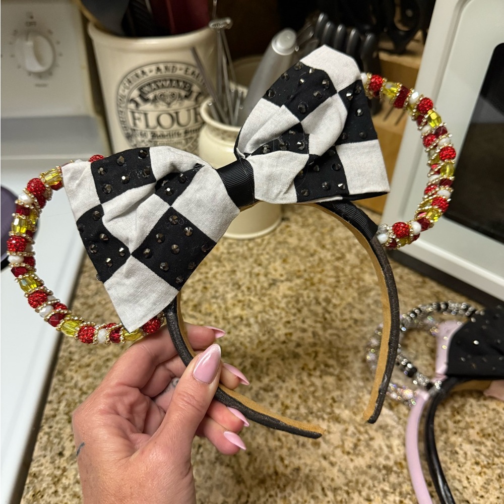 Black and White Checkered Hair Accessory Headband